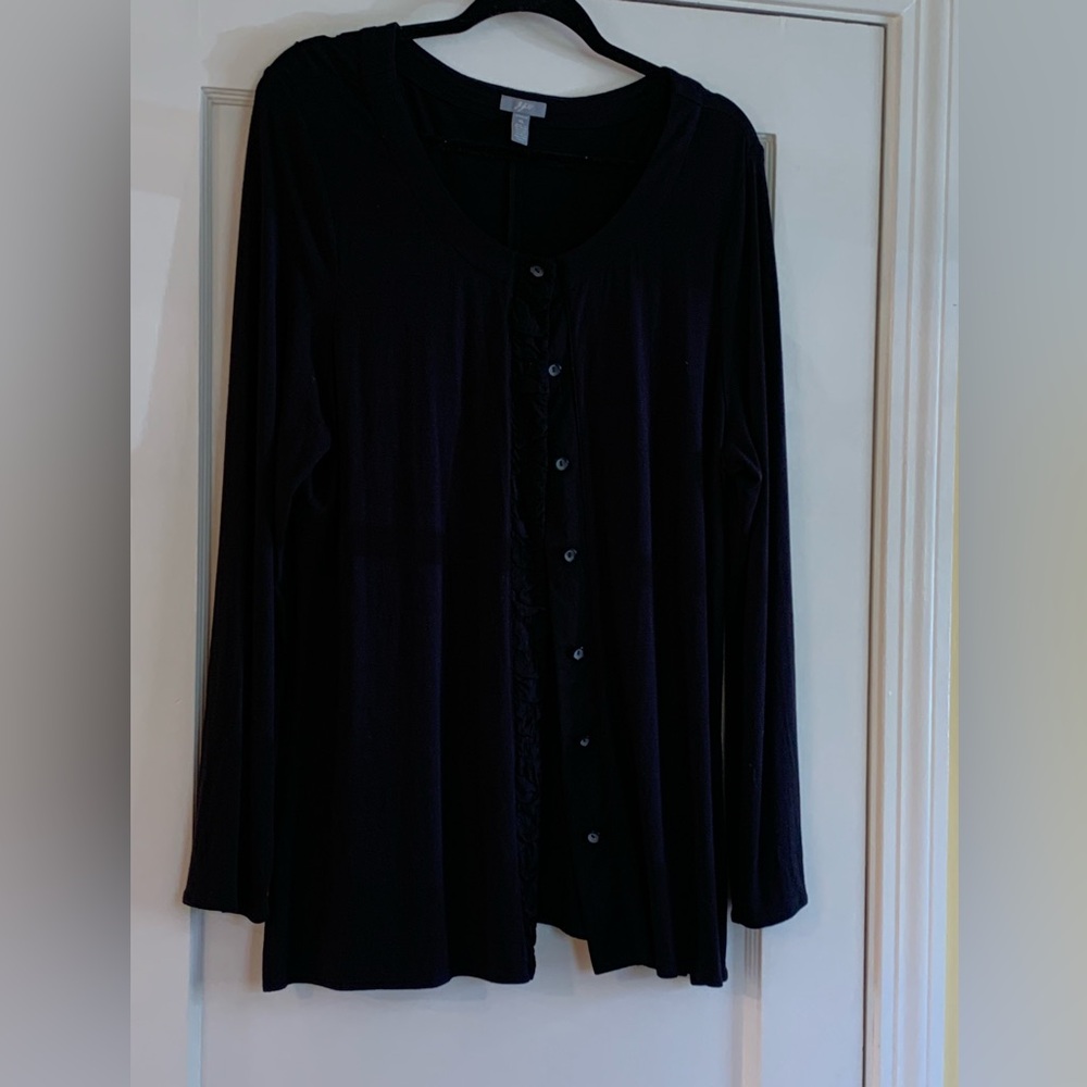 Black j Jill button up blouse